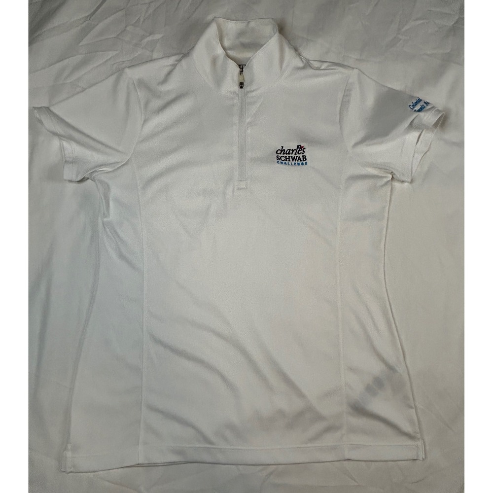 EP New York Golf Polo Shirt Charles Schwab Challenge White Womens Size M‎